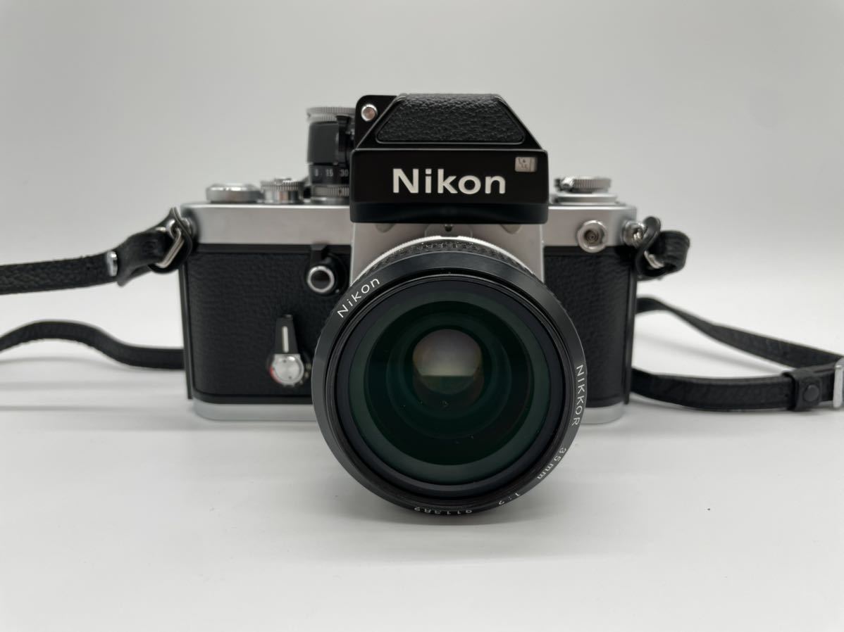 1円スタート/Nikon ニコン F2 フィルムカメラ 一眼レフカメラ NIKKOR 35mm 1:2 /カバー付き Nikon F2 ニコンF2 ジャンク品 外観良好_画像1