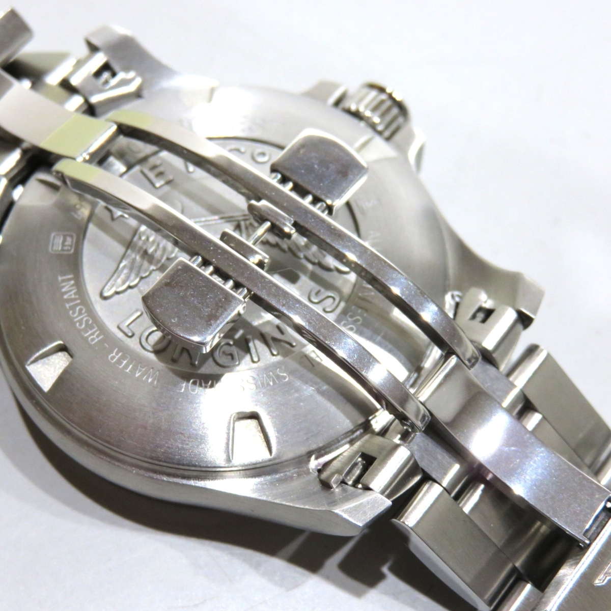 良品美品 LONGINES ロンジン 腕時計 コンクエスト V.H.P. GMT L37184566 黒文字盤 クオーツ メンズ 7600 コンクエスト