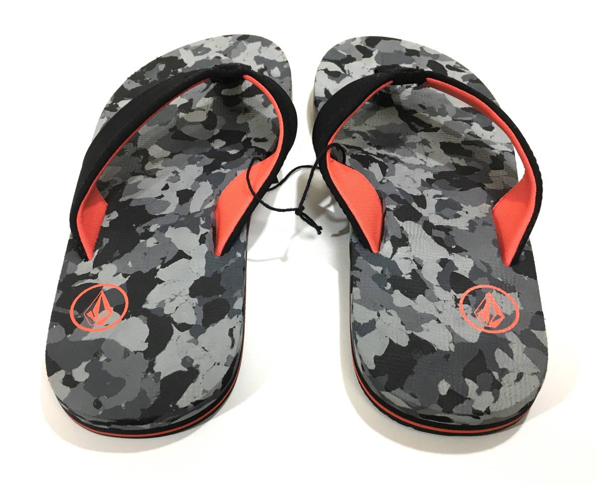 VOLCOM ボルコム V0811522CAM メンズ US7 25cm ビーチサンダル BeachSandal ビーサン グレー カモ柄 迷彩色 ヴォルコム 新品 即決 送料無料_画像5