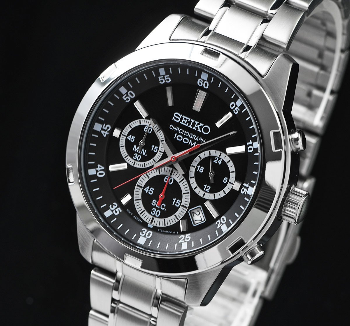 1円開始セイコー逆輸入100m防水クロノグラフ激レア日本未発売SEIKO