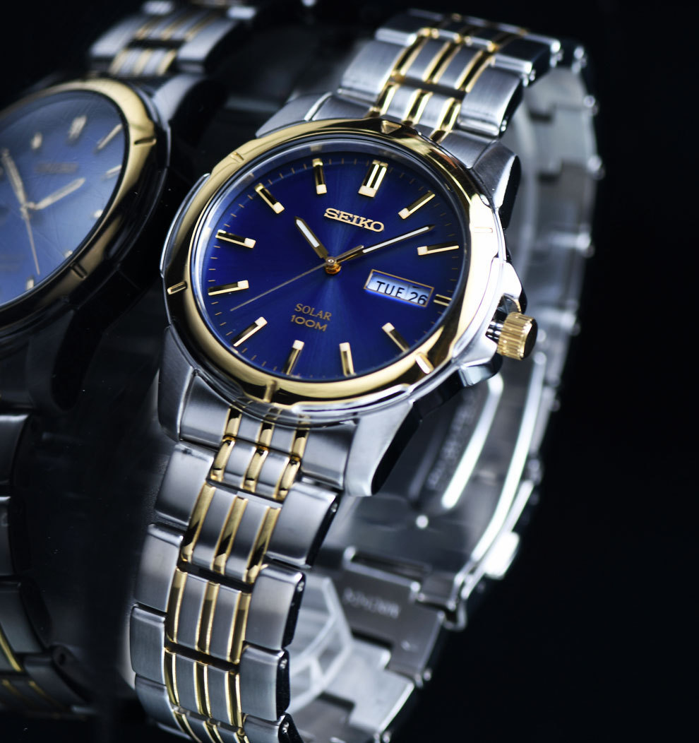 松野屋 キャンバスフラットショルダー SEIKO メンズ腕時計 SNE502P1