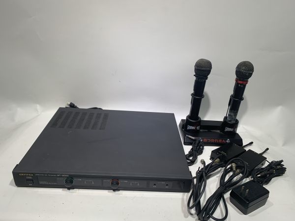 BMBmiyakoWT-8000 беспроводной микрофон ресивер WM-800×2 шт. есть Mike электризация подтверждено караоке оборудование текущее состояние товар Junk 