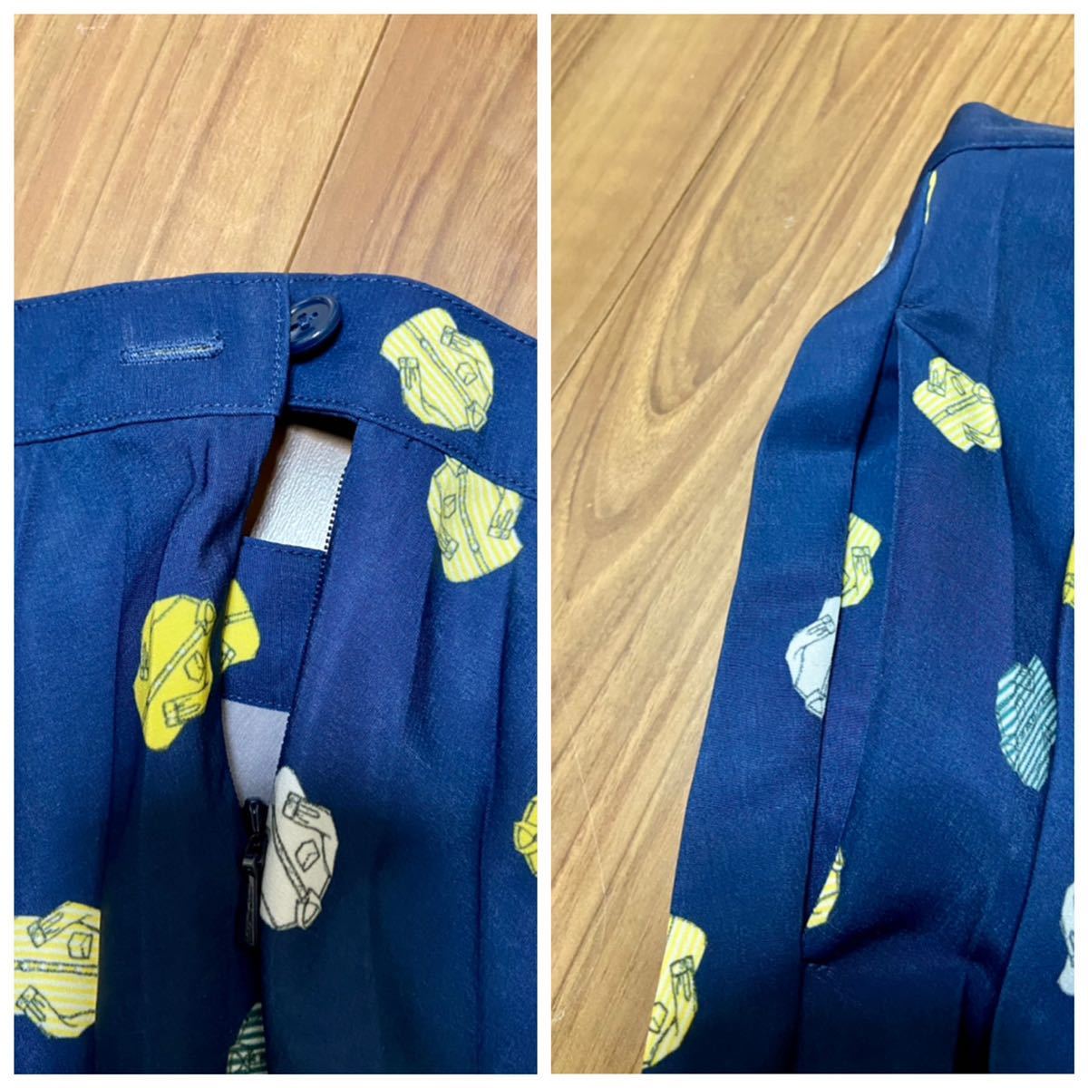  не использовался BEAMS BOY оригинал принт юбка в складку обычная цена 15180 иен 