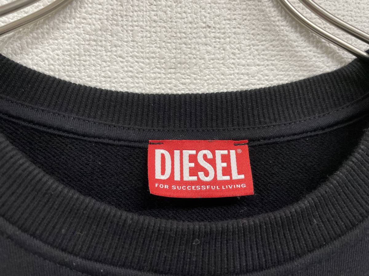 美品DIESELディーゼル22SS S-ROB-DOVAL-PJスウェットトップス黒ブラック★サイズXXL★A22245_画像5