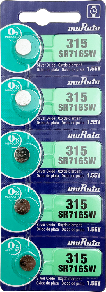 SR716SW(315) 時計用酸化銀電池1シート5個入り村田製作所MURATA 逆輸入品新品未使用送料無料|代購幫 SR716SW(315) 時計用酸化銀電池1シート5個入り村田製作所MURATA 逆輸入品新品未使用送料無料|代購幫