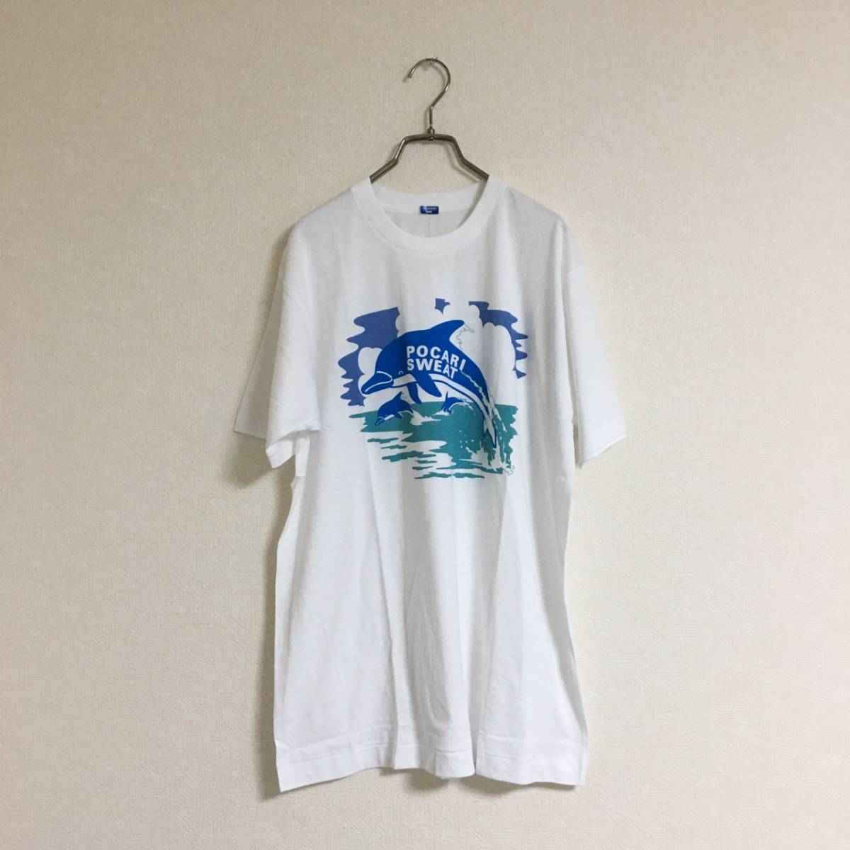 美品 POCARI SWEAT ポカリスエット Tシャツ size F オンワード樫山 非売品 ヴィンテージ ポカリスエット Tシャツ ノベルティ 企業物 90s_画像1