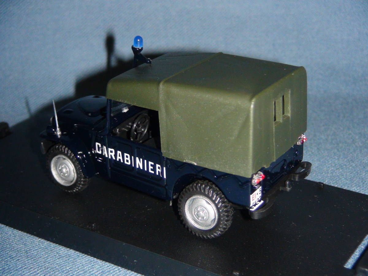 伊プロゲットK1/43限定品フィアットAR59旧型カンパニョーラ1968年型4×4CARABINIERIイタリア国家憲兵隊ポリスカー紺/美品・箱付_画像6