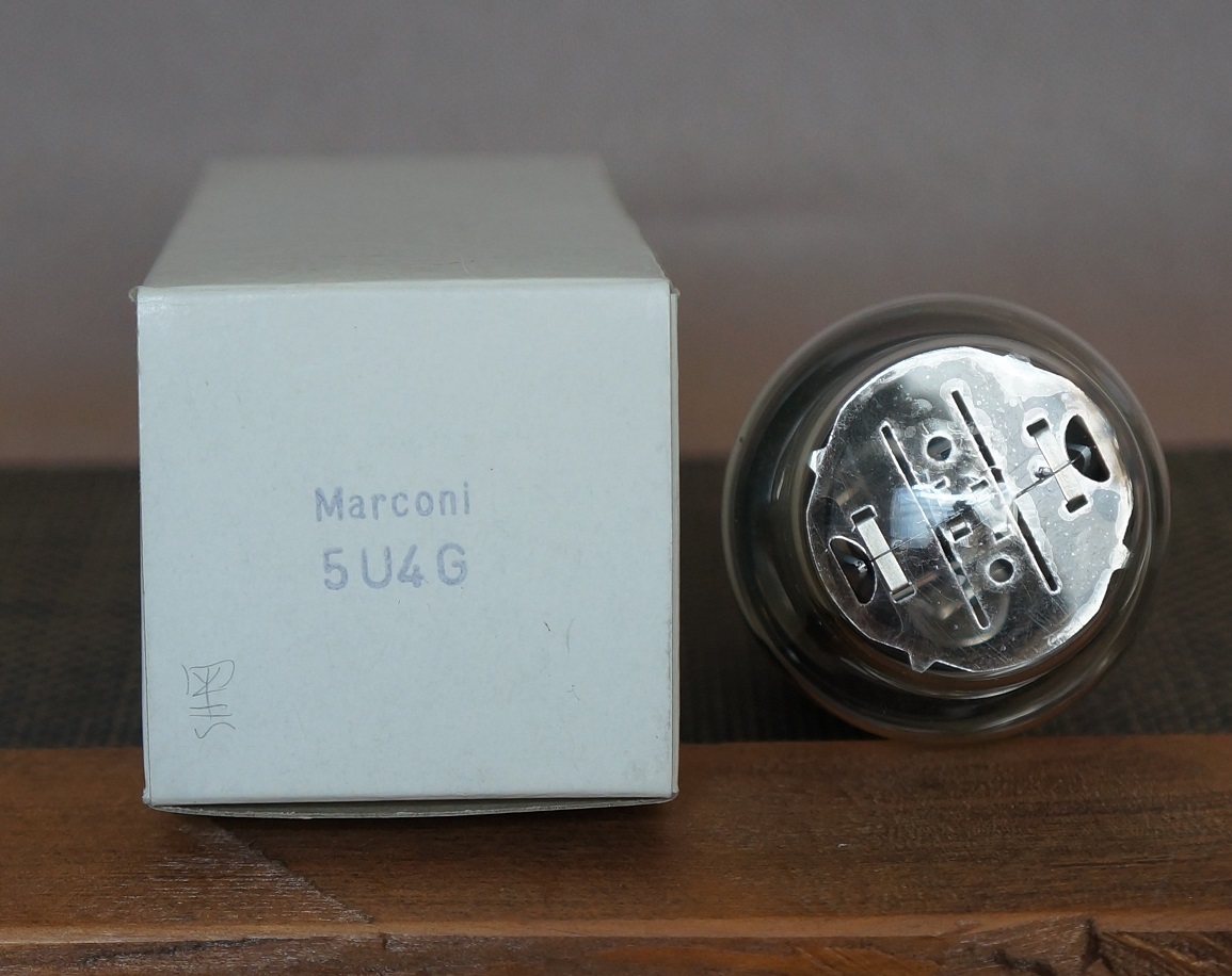 直熱全波整流管「Marconi U52/5U4G」黒プレート 吊りヒーター 直熱全波整流管「Marconi U52/5U4G」黒プレート 吊りヒーター