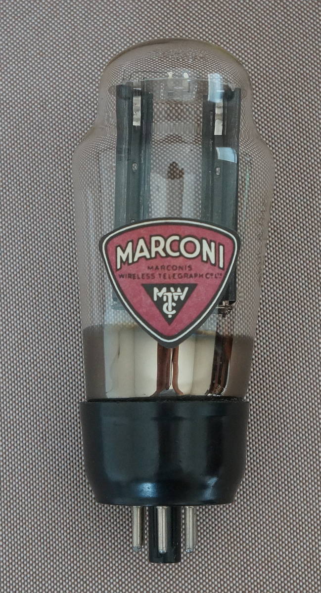 直熱全波整流管「Marconi U52/5U4G」黒プレート 吊りヒーター 直熱全波整流管「Marconi U52/5U4G」黒プレート 吊りヒーター