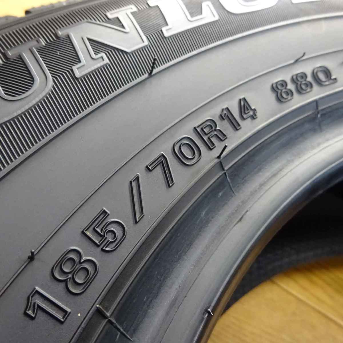 ■4本SET!■NO,X2219■会社宛 送料無料■185/70R14 88Q■ダンロップ WINTER MAXX WM02□冬 カローラ フィールダー フリード ノート デミオ_画像6