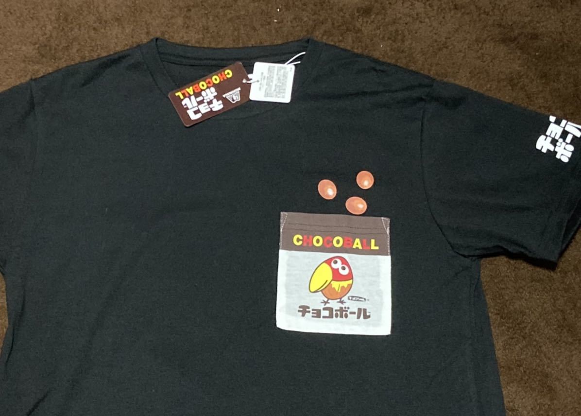 【Mサイズ】新品 チョコボール キョロちゃん tシャツ 森永 企業 昭和 お菓子 駄菓子 ブラウン カタカナ チョコレート 正規ライセンス品 a_画像1