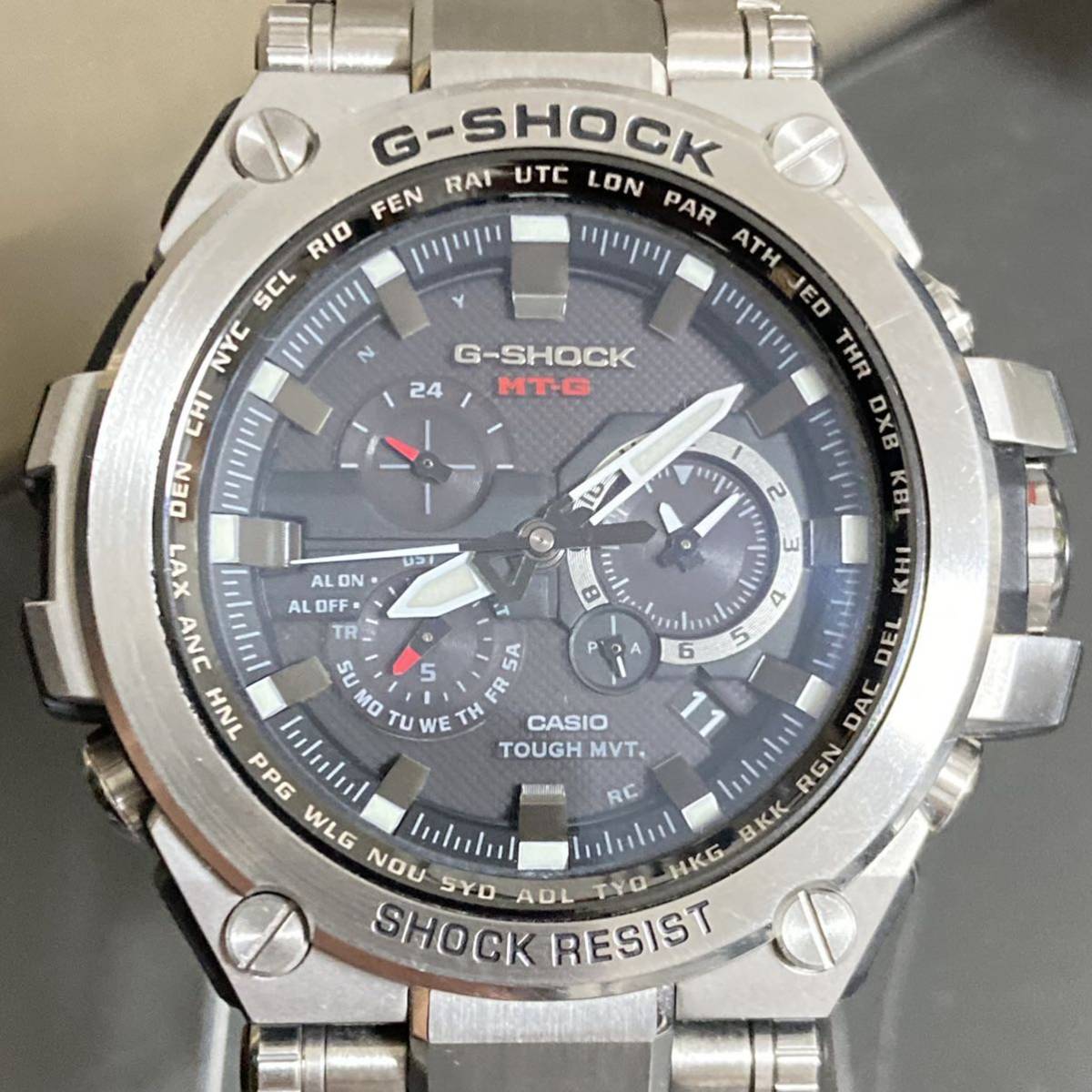 極美品 箱説付G-SHOCK MTG-S1000D-1AJF MT-G タフソーラー 電波受信