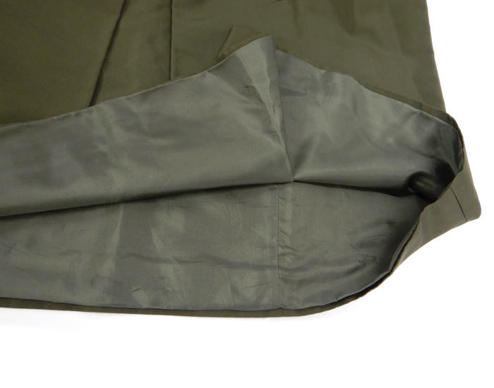 PRADA プラダ シルク ボックスプリーツスカート FB1965 サイズ42S グリーン系 カーキ 絹100%_画像4
