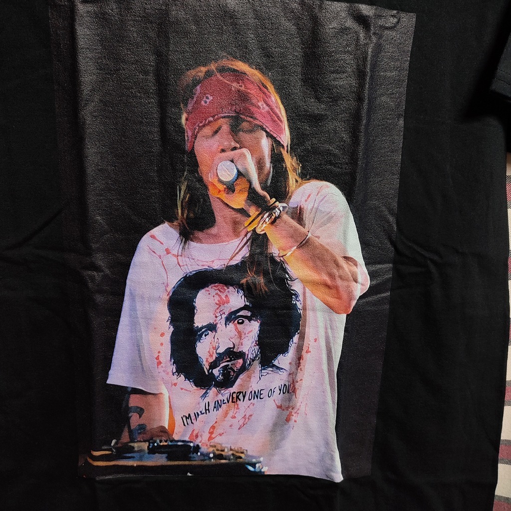 アクセルローズ チャールズマンソン バンドTシャツ ガンズ アクセルローズ チャールズマンソン バンドTシャツ ガンズ