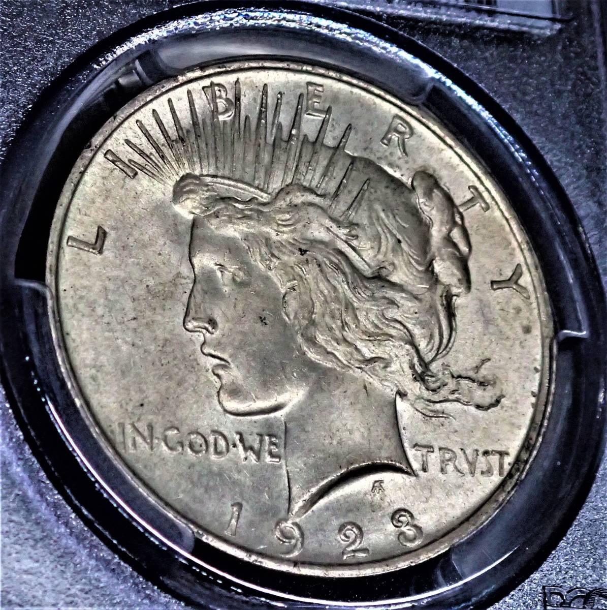 1円~!、高鑑定】アメリカ リバティ ピースダラー 1ドル銀貨 PCGS