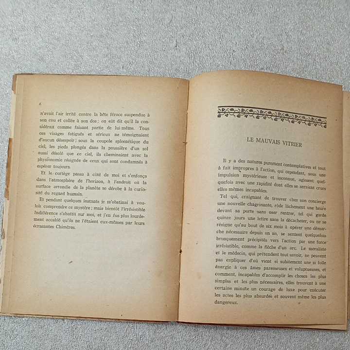 zaa-332! Baudelaire . writing poetry . separate volume old book 1948/4/15 mountain inside . male ( work ), Charles * Baudelaire ( work )