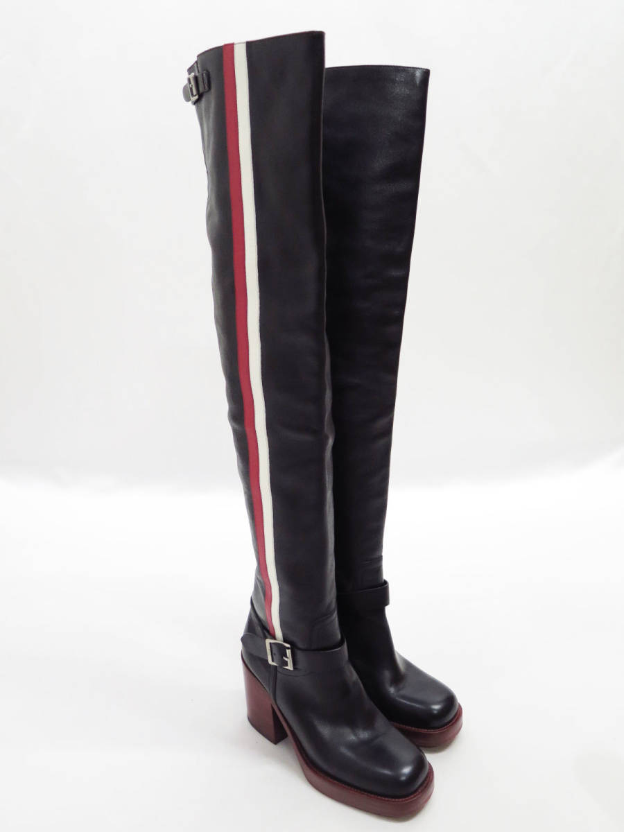 2018 Christian Dior Diorider Over The Knee Leather Boots 36 