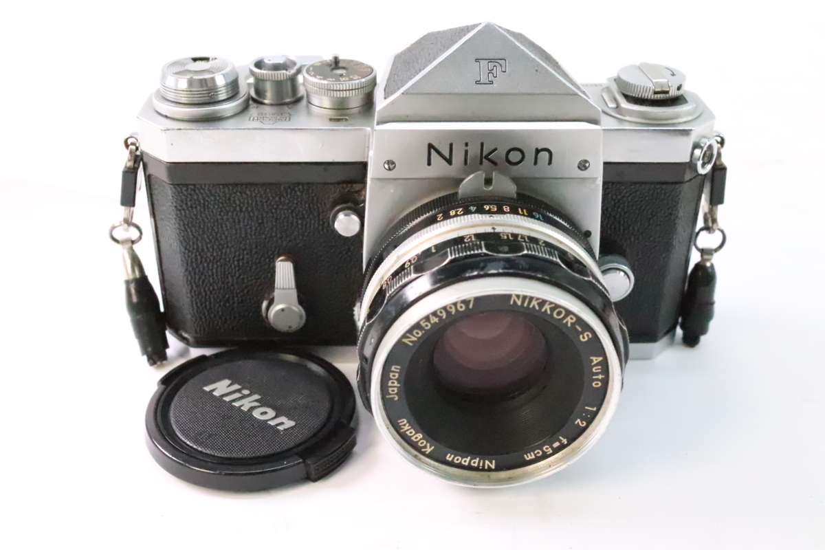 NIKON ニコン F アイレベル NIKKOR-S AUTO 5cm F2 一眼レフ フィルム カメラ 単焦点 レンズ 36706-K_画像1