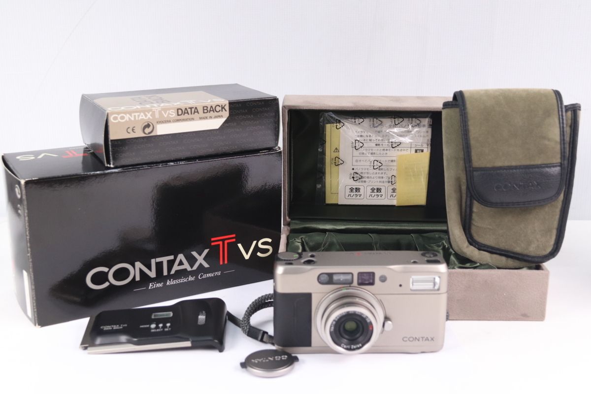 【ジャンク】CONTAX コンタックス T VS VARIO SONNAR 28-56mm F3.5-6.5 T* ケース 箱 DATABACK付 コンパクトフィルムカメラ 36550-F_画像1