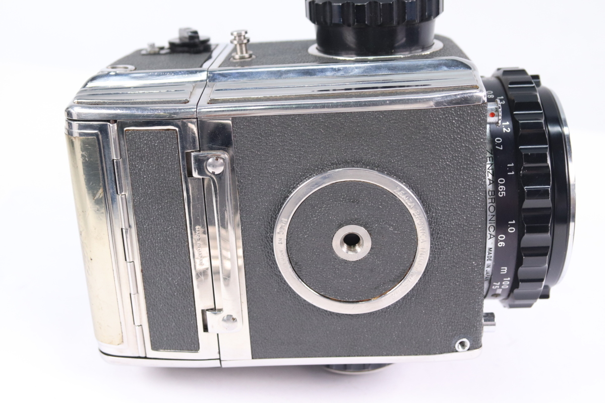 【ジャンク】ZENZA BRONICA S2 後期 NIKKOR-P 75mm F2.8 単焦点レンズ フィルムバック付 中判フィルムカメラ 36627-F_画像8