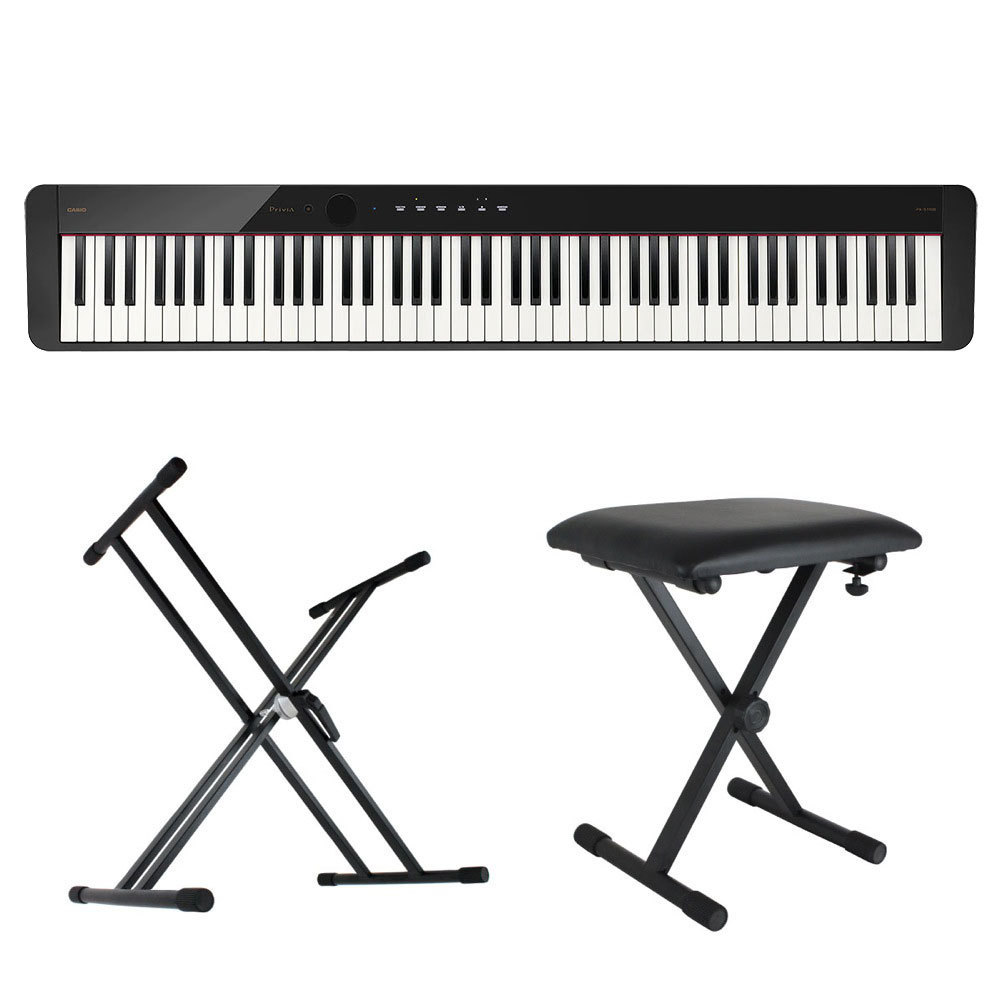 s22858 お値打ち価格で CASIO Privia PX-S1100 BK 売れ筋がひ贈り物 キーボードベンチ 3点セット キーボードスタンド 電子ピアノ