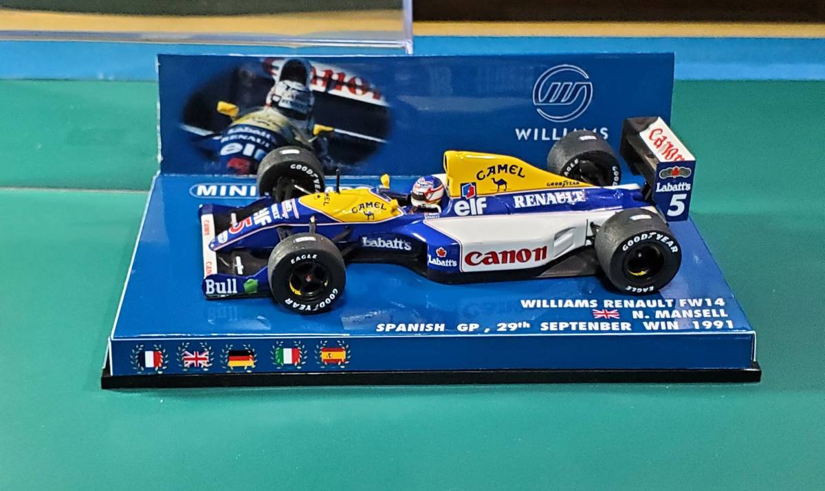 ミニチャンプス製 1/43 ウィリアムズ・ルノー FW14(N.マンセル)CAMEL仕様、他★セナ、プロスト、シューマッハ、パトレーゼ