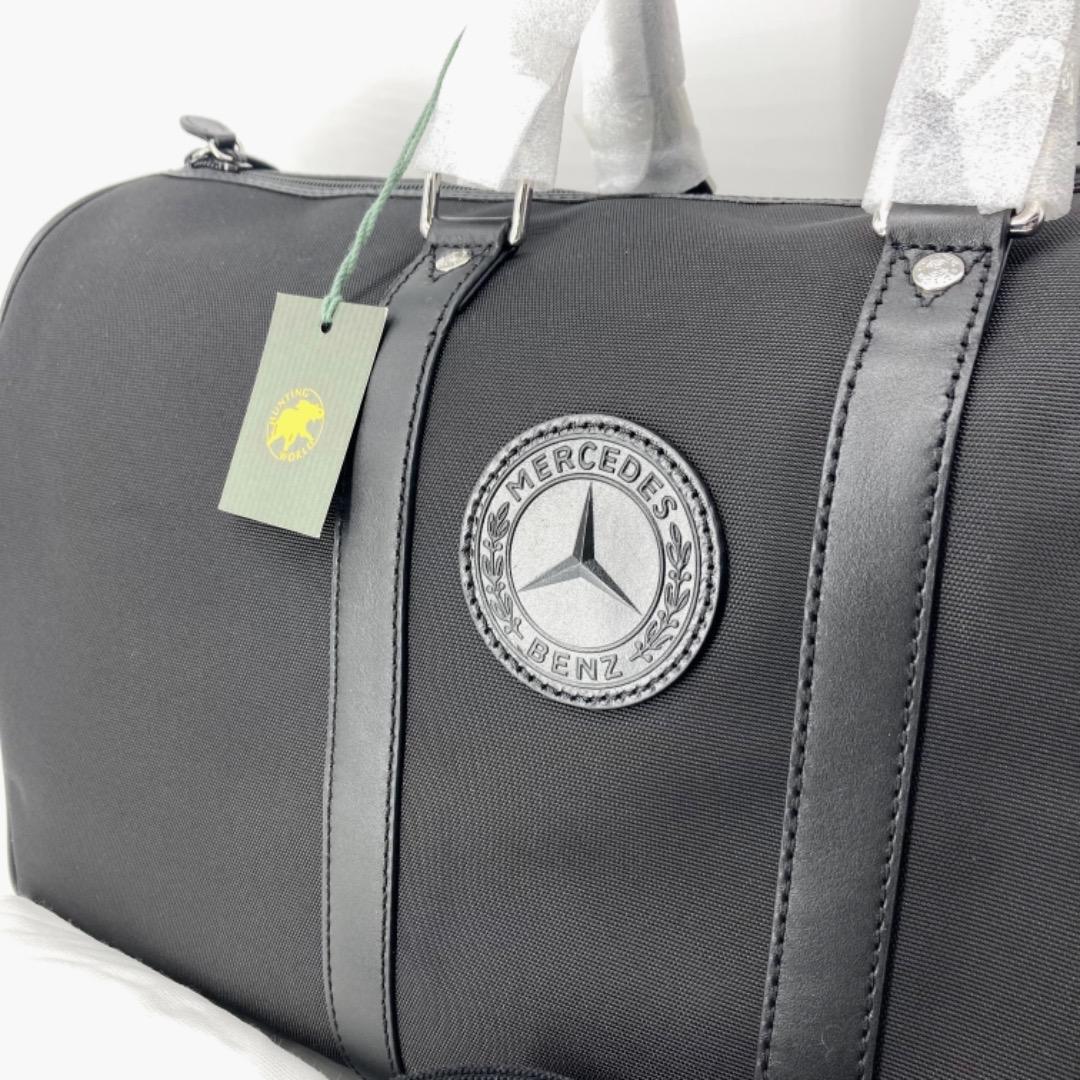 未使用/展示品◆HUNTING WORLD×Mercedes Benz ハンティングワールド × メルセデスベンツ メンズ ボストンバッグ 非売品 ブラック 黒 1円_画像5