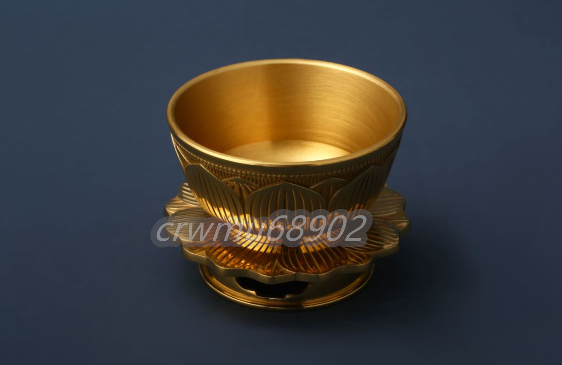 .. law . lotus flower one surface vessel front . six vessel one collection brass made 