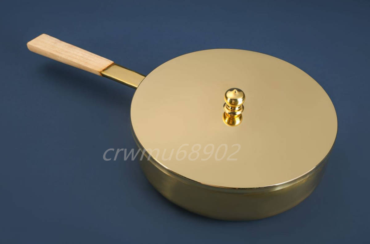 聖天法具 聖天用品 タライ (柄付) 真鍮製磨き仕上げ(試して 聖天法具 聖天用品 タライ (柄付) 真鍮製磨き仕上げ(試して