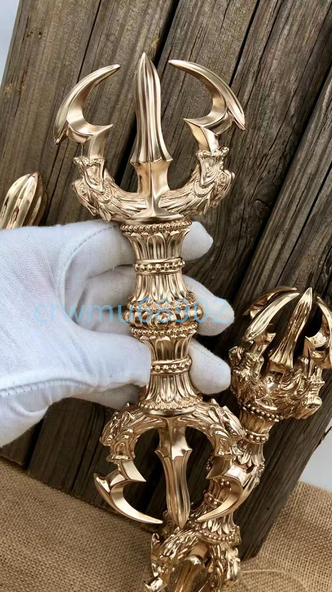 密教法具 仏具 四大明王 五鈷杵/三鈷杵/独鈷杵三点セット 銅製 密教法具 仏具 四大明王 五鈷杵/三鈷杵/独鈷杵三点セット 銅製