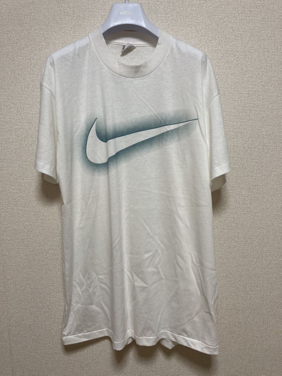 90's NIKE ナイキ プリントTシャツ 銀タグ　USA製　プリントTシャツ USAヴィンテージ 白 L