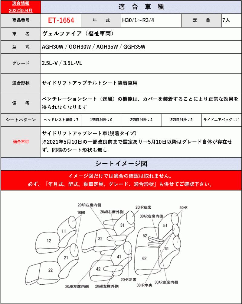 [Clazzio]30系 ヴェルファイア 福祉車両(H30/1～R3/4)用シートカバー[クラッツィオ×ジャッカ]_画像4