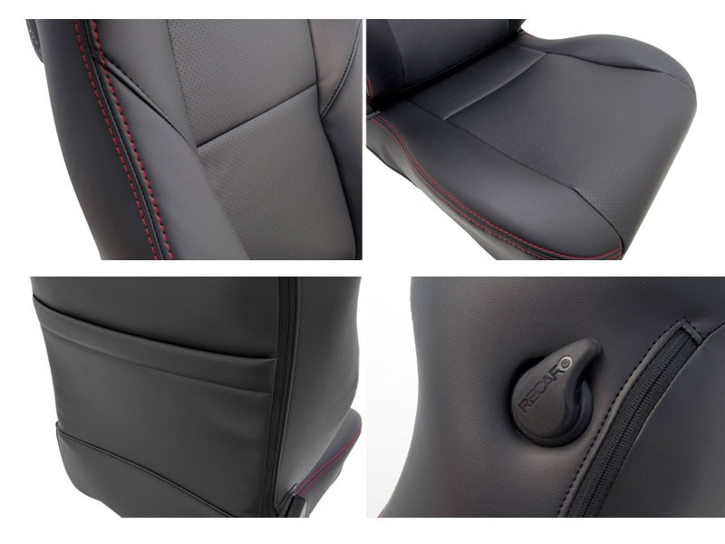 [JADE]RECARO SR-7F KK100(～2016年モデル)用シートカバー(ブラック×レッドステッチ)_画像3