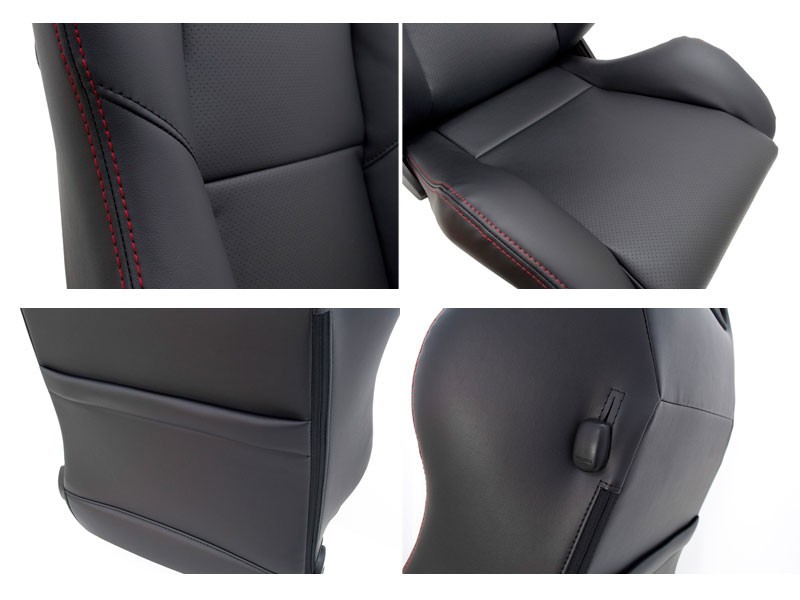 [レカロシート専用]RECARO SR-3用シートカバー(ブラック×レッドステッチ)_画像3