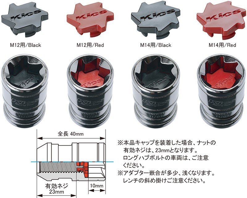 [KYO-EI_Kics]モノリス専用樹脂製のキャップ(M12用レッド_20個入)【CMF1R】_画像2