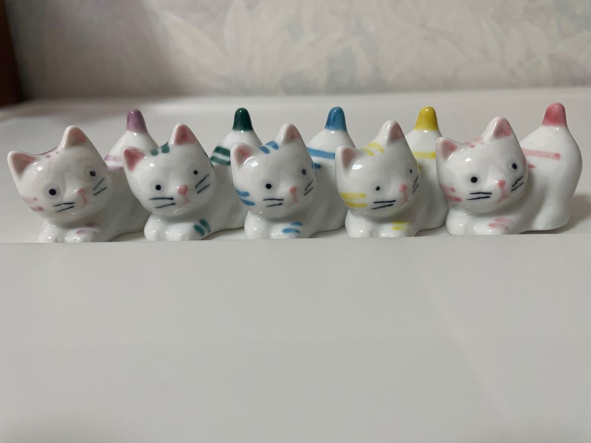 猫の置物 昭和レトロ 陶器人形 
