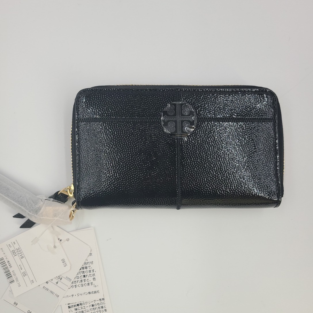 新品未使用■トリーバーチTory Burch■財布■黒ブラックロゴ