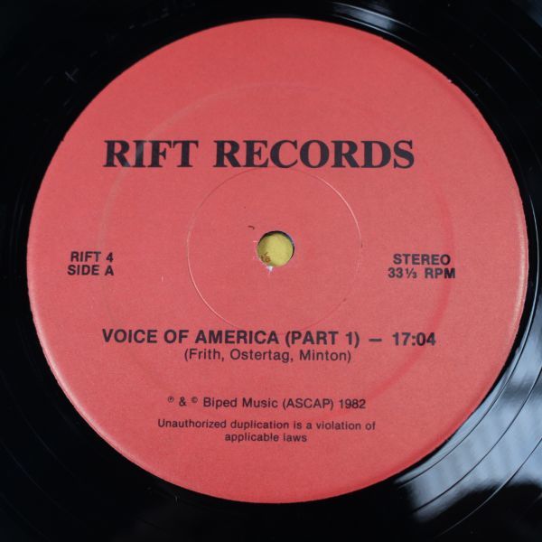 L02/LP/Fred Frith / Bob Ostertag / Phil Minton - Voice Of America/USori RIFT 4_画像5