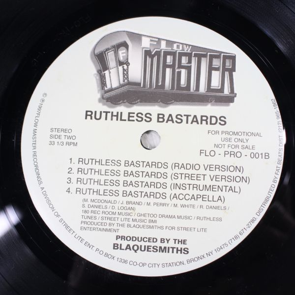 L01/LP/Ruthless Bastards - Murder We Wrote / Ruthless Bastards/プロモ/FLO-PRO-001_画像6