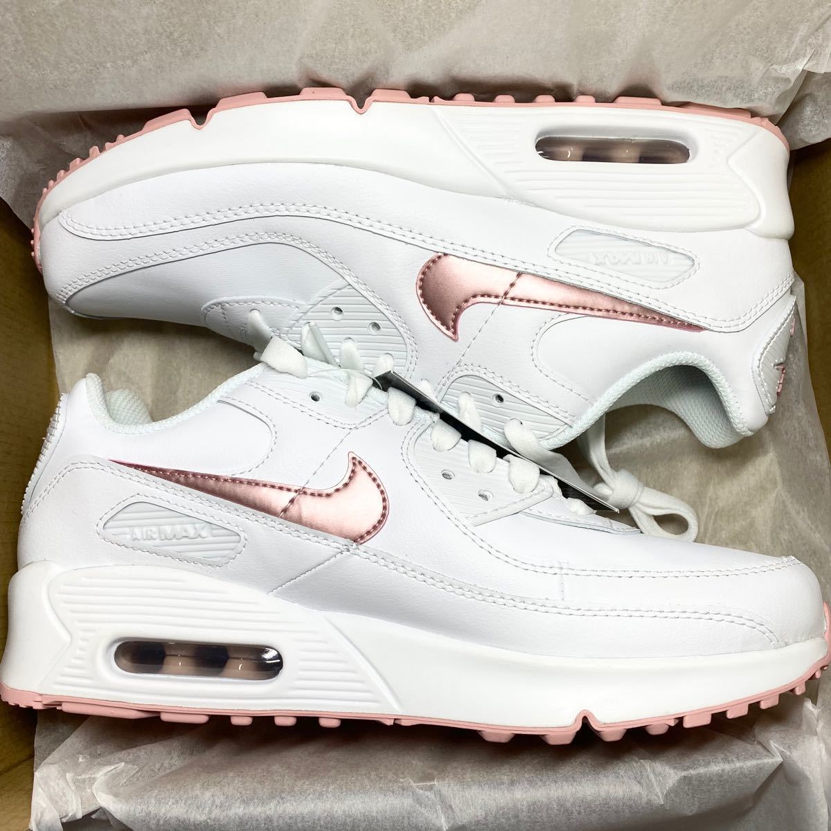 ナイキ エアマックス90 レザー NIKE AIR MAX90 ホワイト/ピンク ナイキ エアマックス90 レザー NIKE AIR MAX90 ホワイト/ピンク