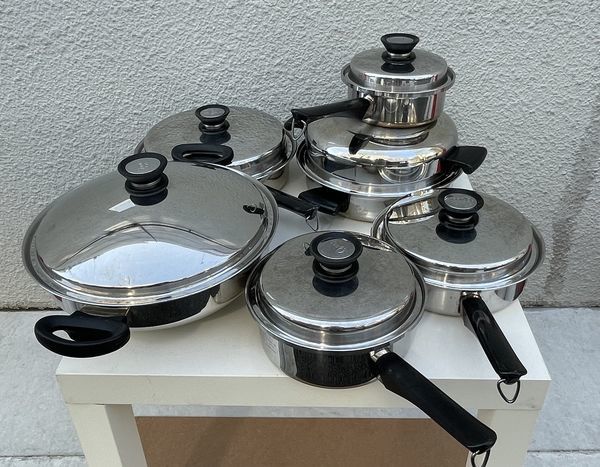 Amway Queen 鍋 調理器具 色々セット 片手鍋 両手鍋 蓋付き 6点 18-8