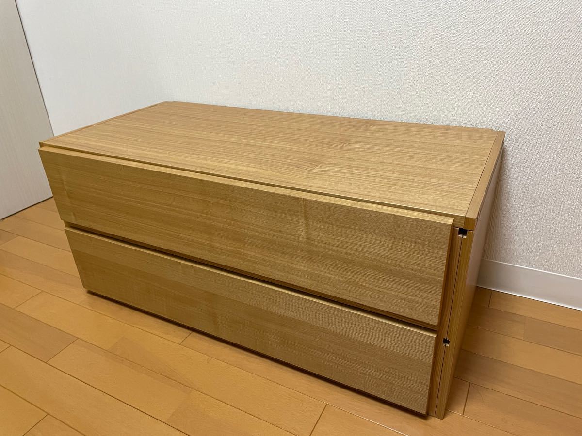 無印スチールユニットシェルフ用・ボックス・引出し・2段 無印スチールユニットシェルフ用・ボックス・引出し・2段