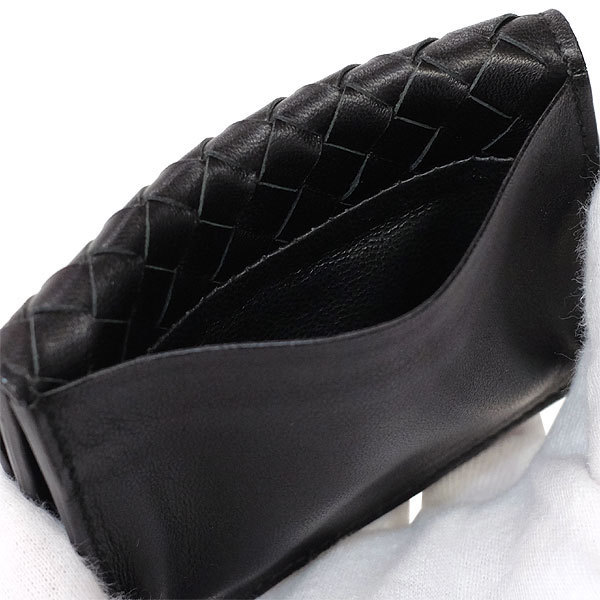 【送料無料】【本物】BOTTEGAVENETA★ボッテガヴェネタ★イントレチャートカードケース★名刺入れ★ラムスキン★黒★ブラック★メンズ★革_画像8