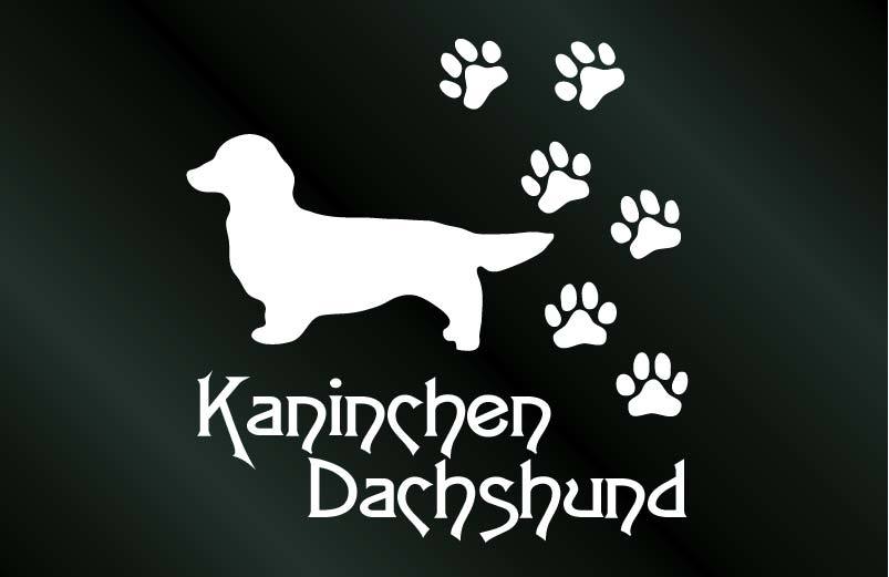 肉球いっぱい 犬のステッカー カニンヘンダックスフンド ロングヘアード (Lサイズ) DOG 犬 シール カニンヘン ダックス ロング_画像1