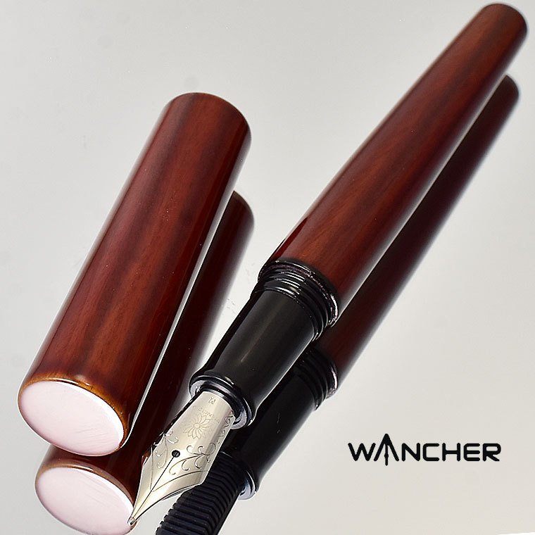 ◇○職人による手塗り【WANCHER】世界樹-漆- 万年筆 会津塗 緑檀 伝統