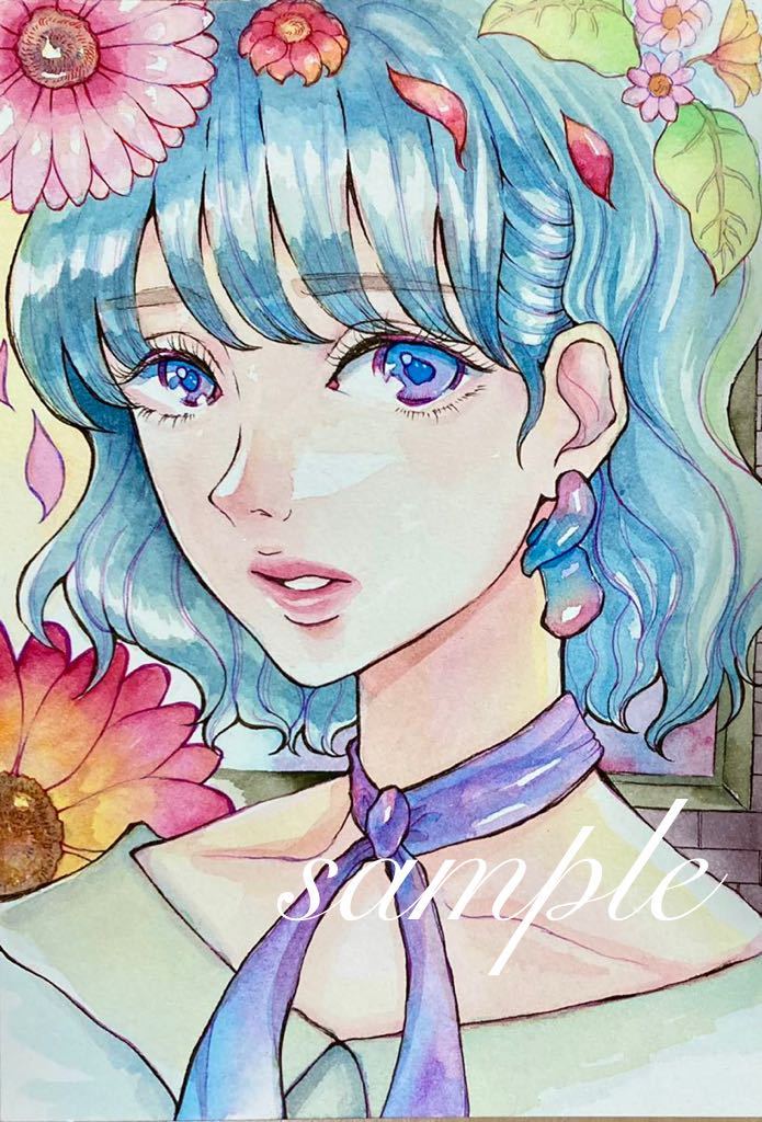 Yahoo!オークション - 手描きイラスト オリジナル 「春の色 Yahoo!オークション - 手描きイラスト オリジナル 「春の色