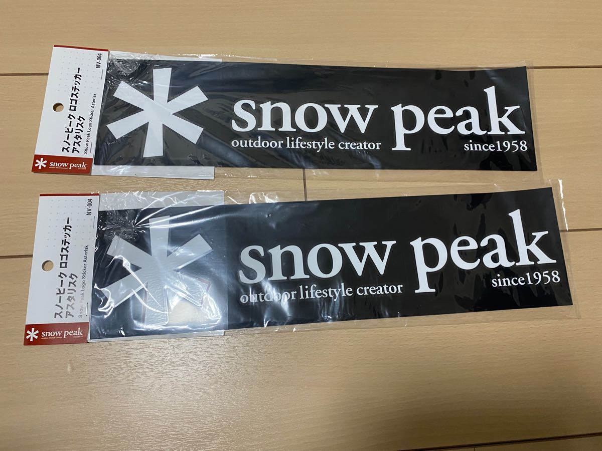 スノーピーク snow peak ロゴステッカー ステッカー 2枚 廃盤品 スノーピーク snow peak ロゴステッカー ステッカー 2枚 廃盤品