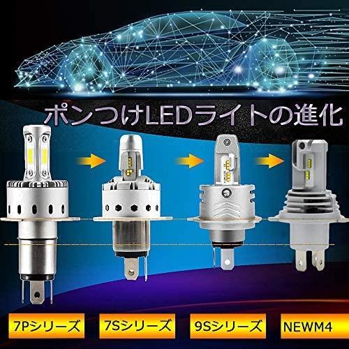 LEDヘッドライト ポンつけ ファンレス 新車検対応 H4 DC12V 40W 12000ルーメン 6000K ホワイト LM-M4-H4_画像9