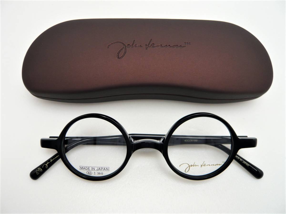 新品 ジョンレノン メガネ JL-6017-1-42 ブラック JOHN LENNON 一山