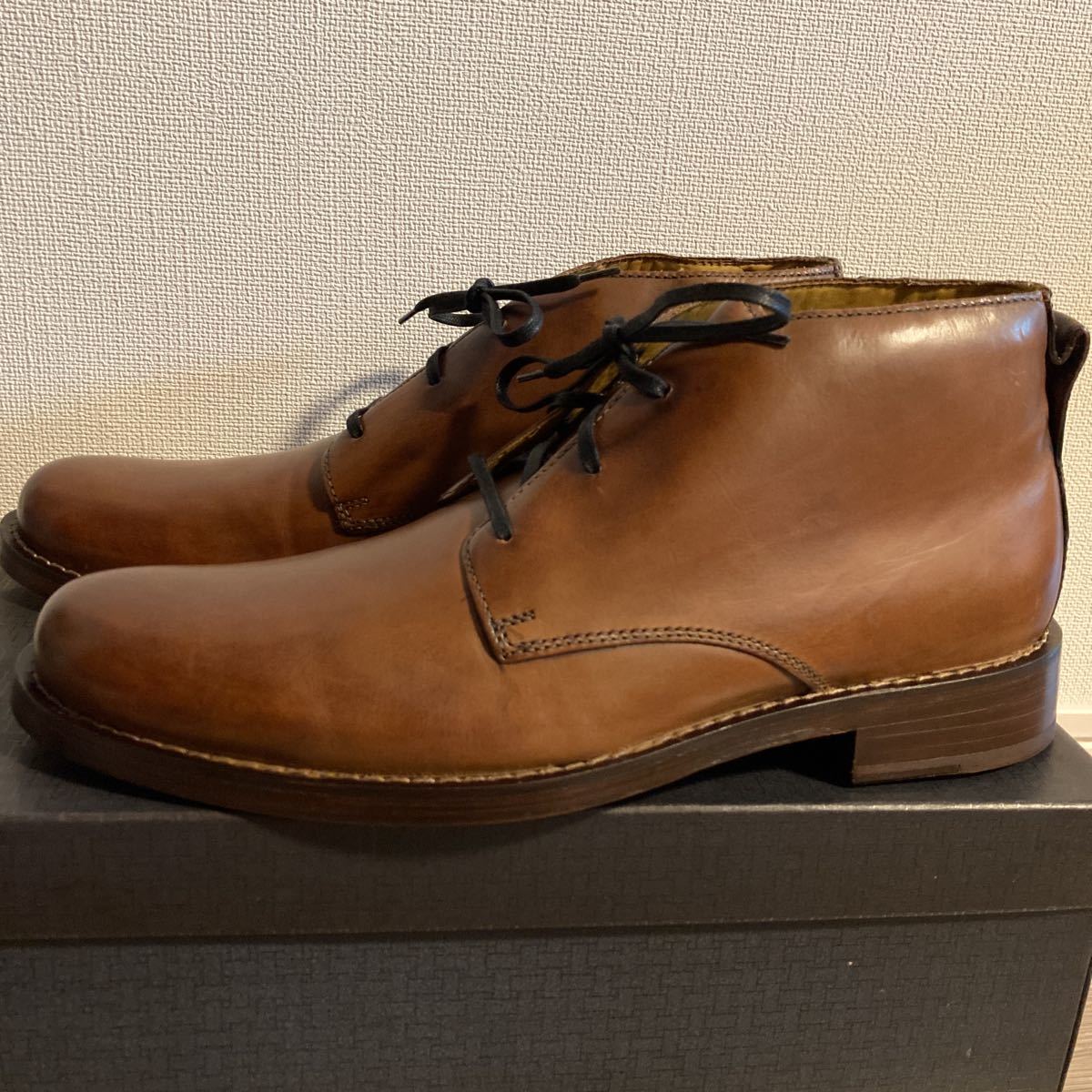 新品未使用コールハーンCole Haan レザー チャッカブーツ US10M ブラウン アメリカ購入品_画像1